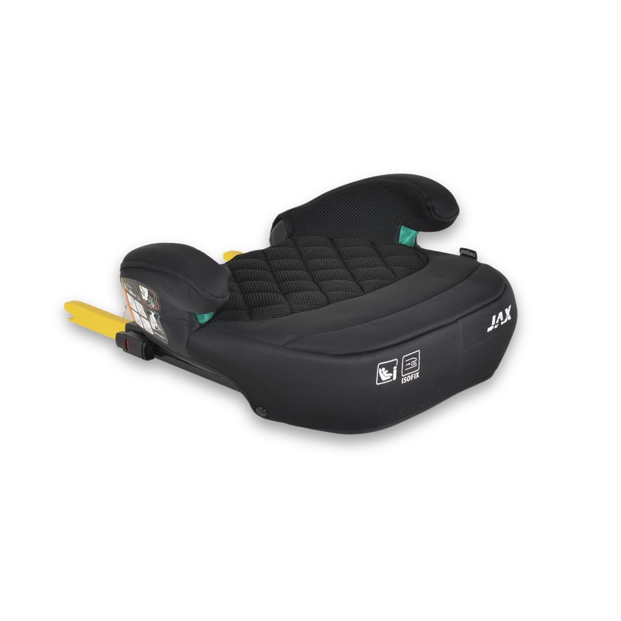 Cangaroo Kindersitz Sitzerhöhung Jax i-Size 125-150cm Gruppe 3 Isofix Top Tether schwarz
