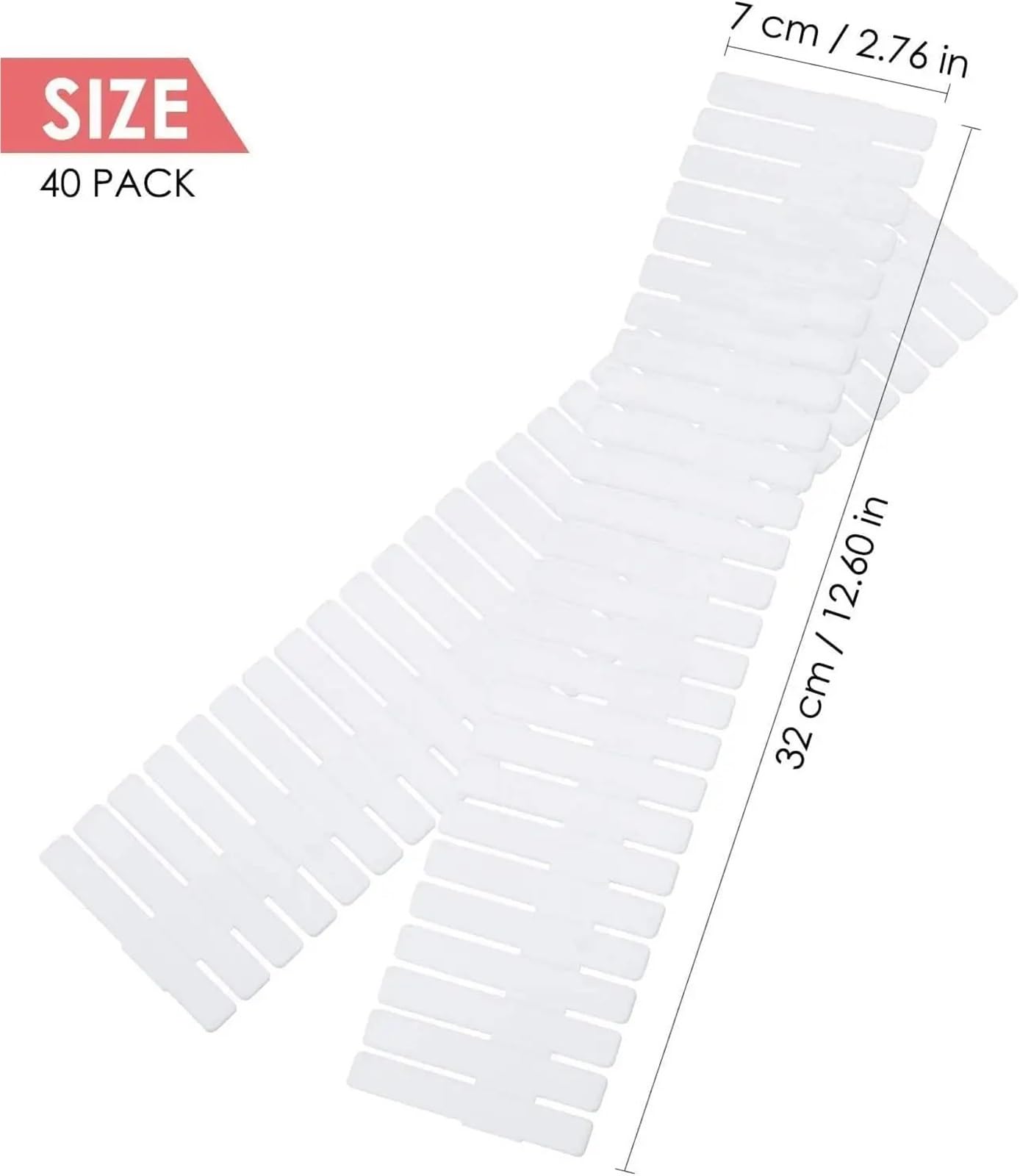 Separateur Tiroirs Séparateurs de tiroirs réglables, 20 pièces, for chaussettes, sous-vêtements, maquillage, cuisine, commode chambre à coucher en blanc