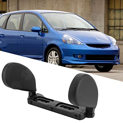 Almohada ajustable para reposacabezas de auto cuero negro miniatura 2