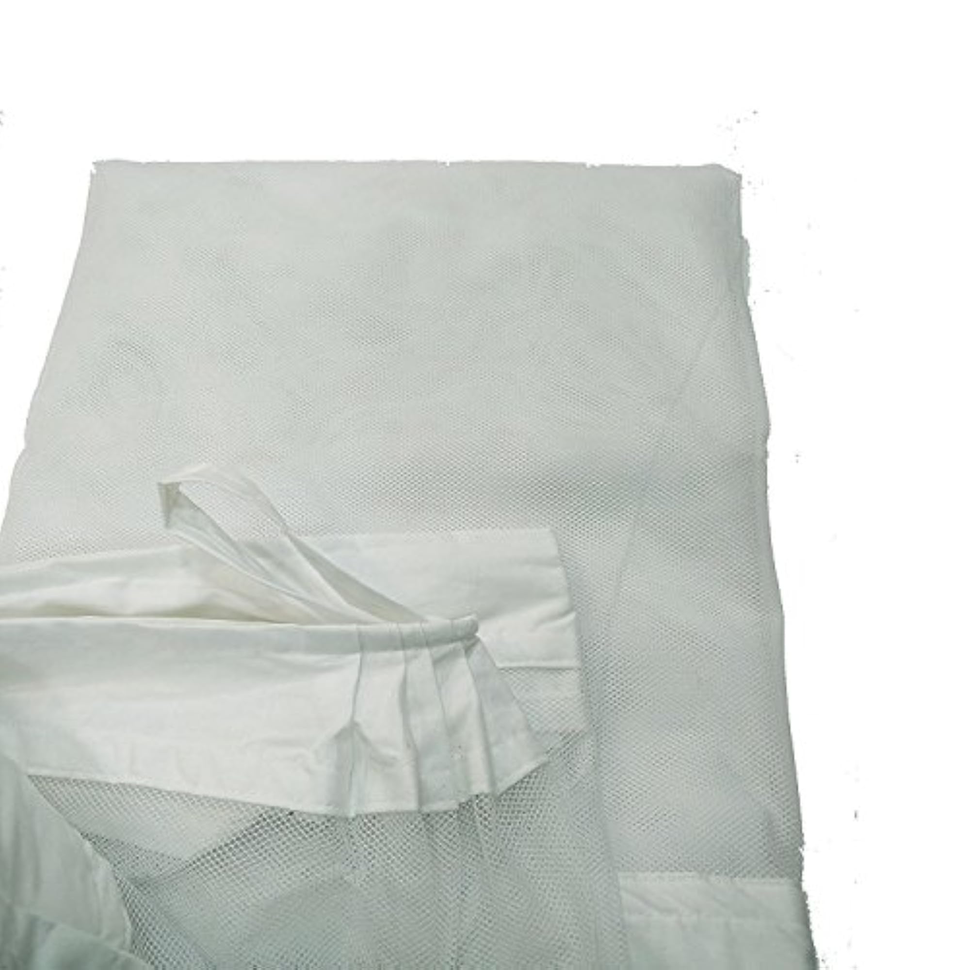 6x6.5 FT White Mosquito Net for Double Bed, Cotton Material