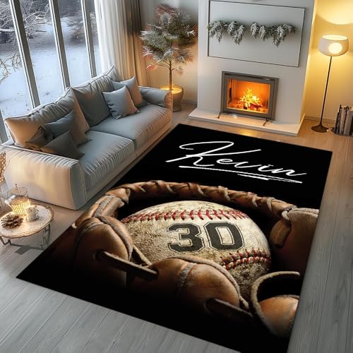 Tapete decorativo rectangular béisbol 3x5 pies miniatura 5