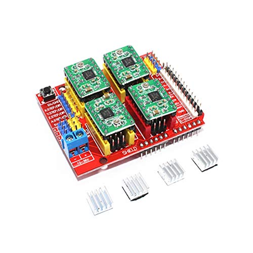 POYINBG 4X A4988 Stepper Motor Driver with Heat Sink +CNC Shield