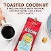Lion Coffee, Arabica Coffee Beans, Light Roast, Premium Ground Coffee, Toasted Coconut Flavor, A Taste of Aloha, 10 Ounce Bag