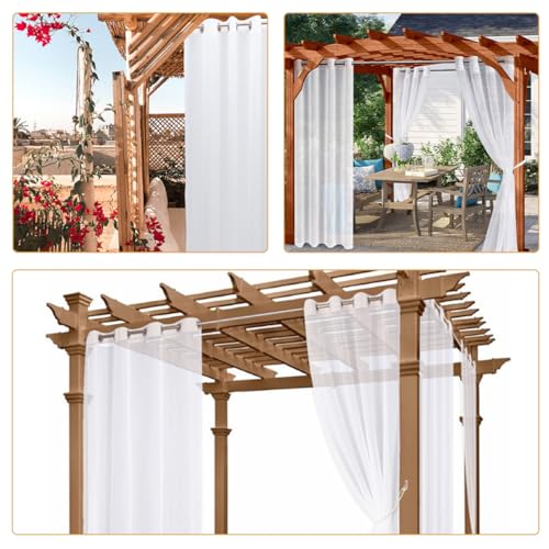 Rideaux Extérieurs Imperméables Polyester Jardin Terrasse Patio Style Simple - 5