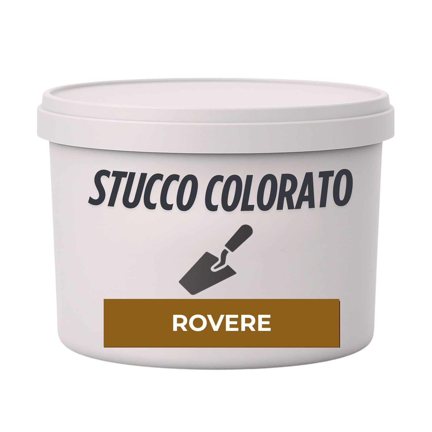Vasetto Stucco in Pasta Colorato Professionale Pronto all'Uso - Stucco per Legno e Muro - Adesione ed Essiccazione - Rovere, 1 kg