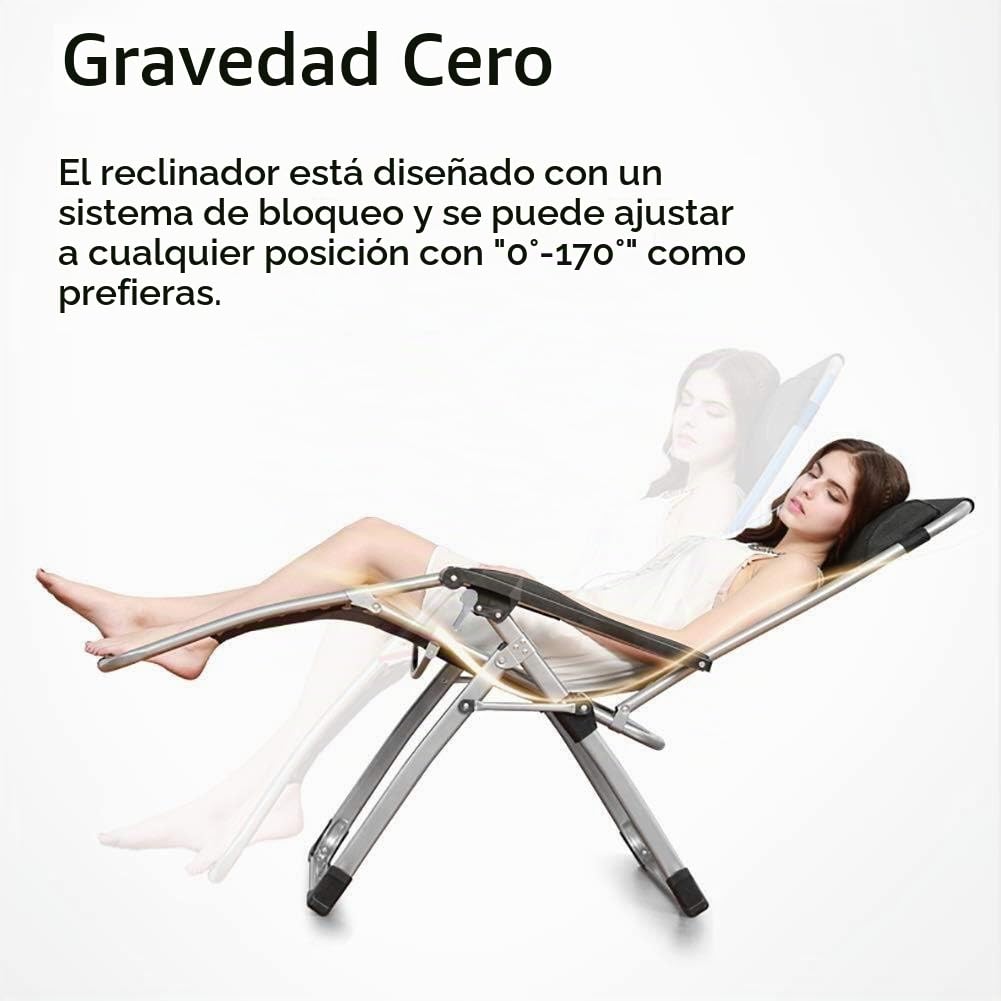 Sillas de Gravedad Cero Sillas extragrandes para Personas de Trabajo Pesado, sillones reclinables de Patio Extra Anchos Tumbona para Tomar el Sol en la Playa, Soporte 440 lbs.