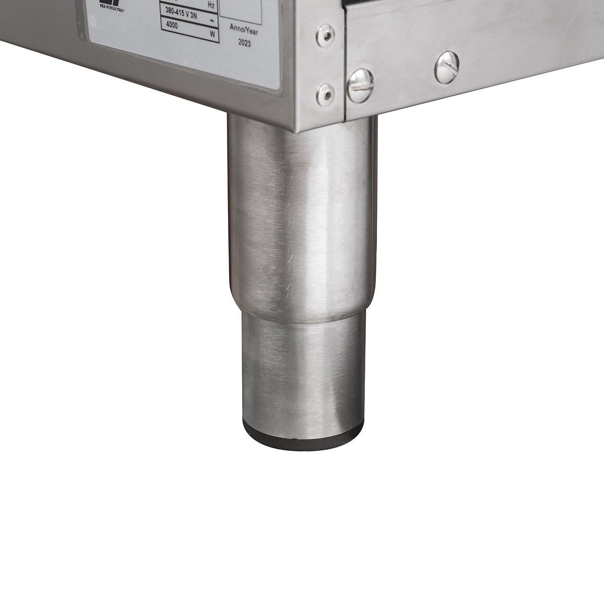 GastroHero Gasherd 6 Brenner 42 kW Serie 700 Edelstahl Standgerät offen Unterbau Made in Italy Profi Gasherd Gastronomie