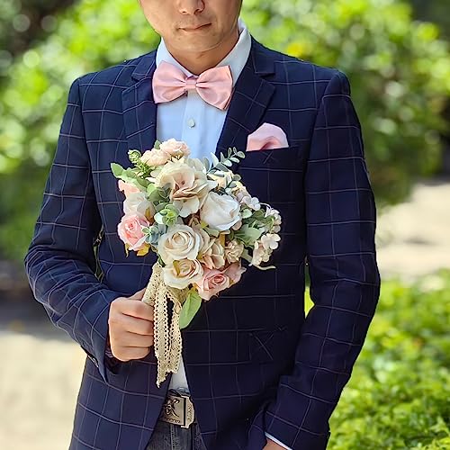 Image of Bow Tie for Men & Boys, Pre-Tied Bowtie Adjustable 9-18in, for Formal Tuxedo, Prom Party, Wedding