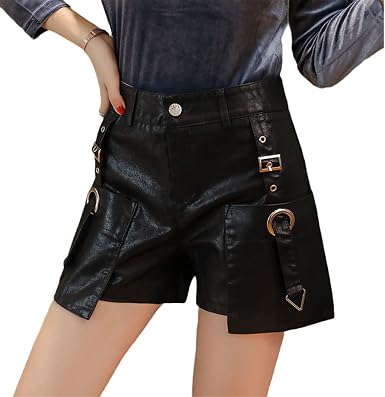 Pokem\u0026Hent Slim High Waist PU Leather 