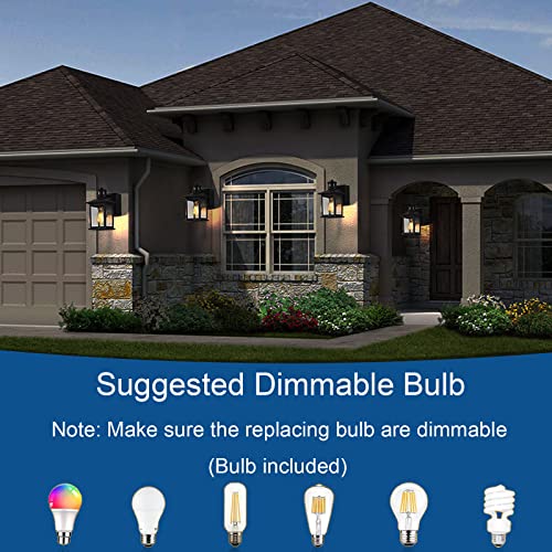 Fledavid Dusk To Dawn Motion Sensor Outdoor Wall Lantern With Gfci Outlet Black Exterior Porch Lights Waterproof Outside Sconce Lighting Fixtures Rustic Wall Mount Lamp For House Garage Entryway #TOP3