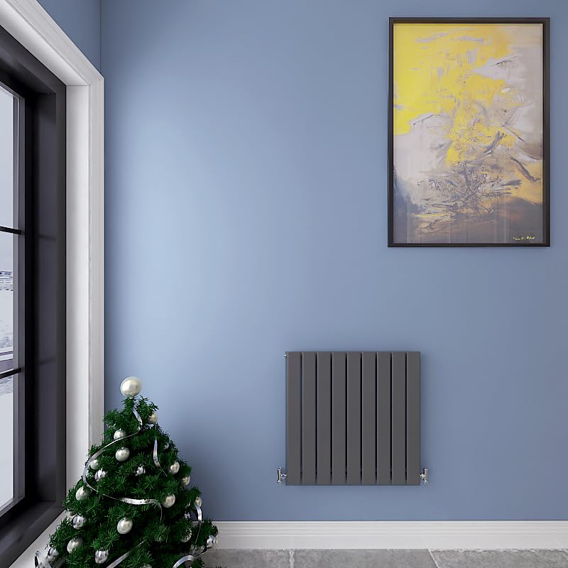 Acezanble∣Horizontal Designer Flat Panel Radiator Anthracite-600x612mm Single Panel Central Heating — image 1