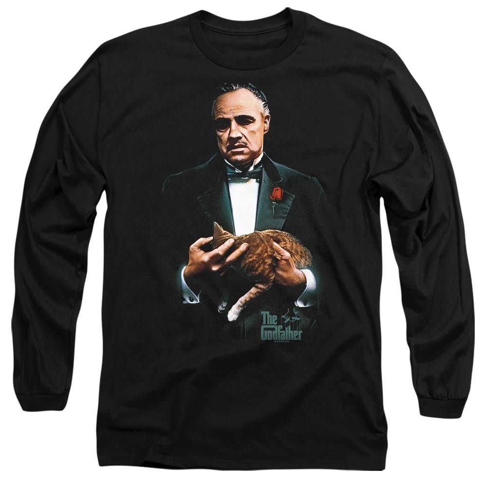 Men's Other Godfather Painted Poster Long Sleeve T Shirt - Black - XL