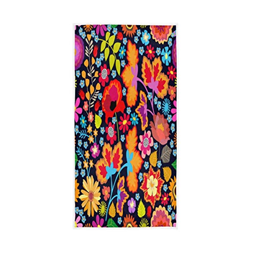 Preisvergleich Produktbild Lustige Handtücher mit Blumenmuster, Gänseblümchen, Paisleymuster, weiche Waschlappen, sehr saugfähig, dickes Waschlappen, Mehrzweck-Handtücher für Badezimmer, Hotel, Spa, Küche, Fingerspitzen