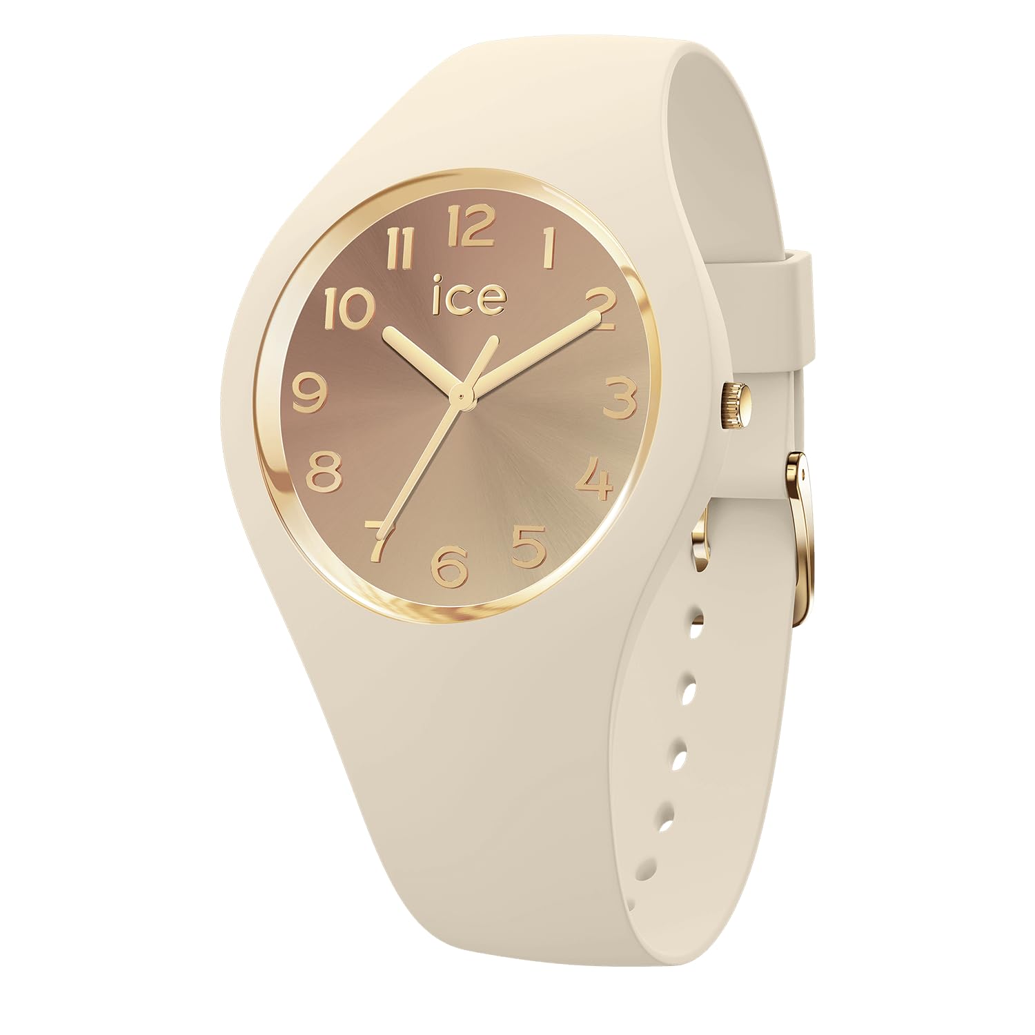 ICE-WATCH - Ice Sunset Almond Cappuccino - Beige Damenuhr mit Silikonarmband - 024985 (Small 37mm)