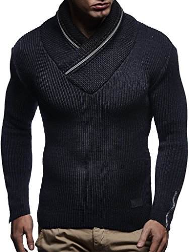 Leif Nelson Men's Knitted Pullover XX-Large Black