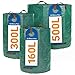 Produktbild Glorytec Gartenabfallsack Set 160L + 300L + 500L - mit doppeltem Boden - 4 statt nur 3 reißfeste Griffe - Gartensack aus extrem Robustem Polypropylen-Gewebe (PP) 150gsm