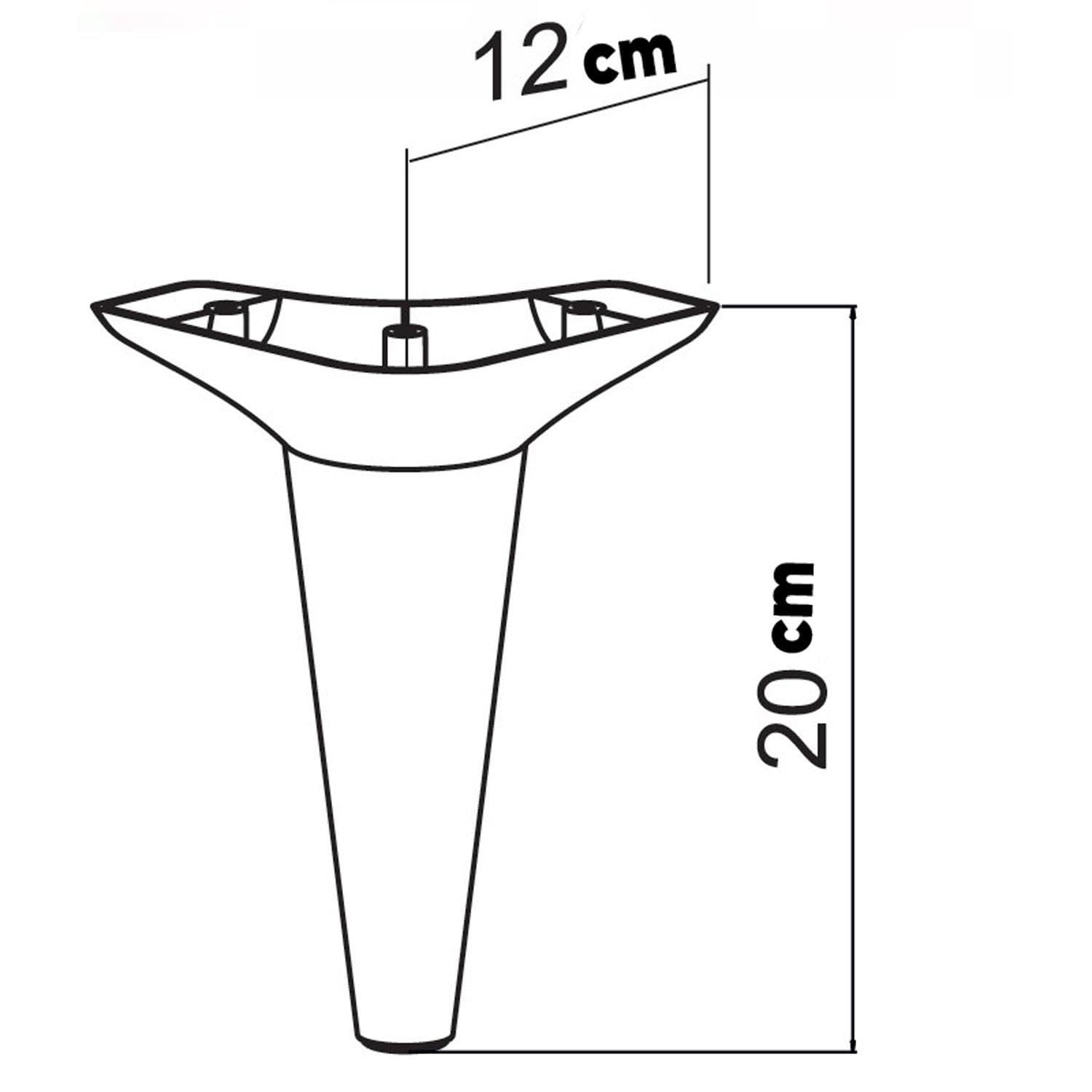 Badem10 Mobilya Kanepe Sehpa Puf Koltuk Ayağı Ahşap Desenli Baza Ayak 20 cm (4 ADET)