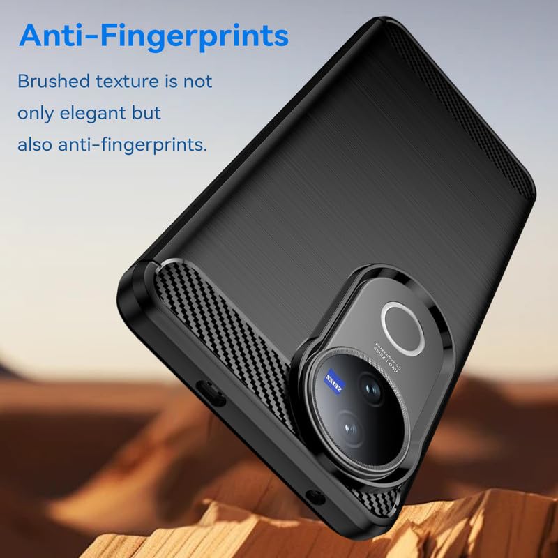 Image of Hybrid Carbon Fiber Back Case for Vivo V50 5G / V50e 5G (Black)