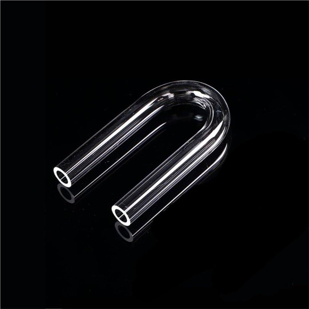 Clear Rigid Acrylic Pipe, Transparent U Tube Acrylic Pipe Fittings Elbow Connector for Fish Tank Aquarium Fish Tank U Shape Air Tube Fittings 2pc(25mm)