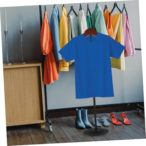 Présentoir à t-shirts ajustable en métal robuste avec base noire