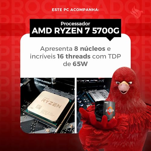 PC Gamer Mancer | Ryzen 7 5700G | Vega 8 | 16GB DDR4 | SSD 240GB | Fonte 500W 80 Plus