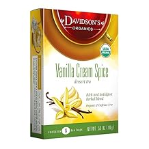 Davidsons Organics, Vanilla Cream Spice, 8-count Tea Bags, Pack of 12