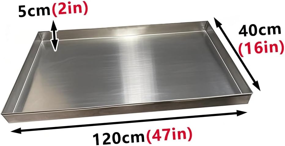Efficient Air Conditioner Drip Pan - 120x40cm (47x16in) Water Catcher Tray for Indoor/Outdoor Units, Protects Floors from Leaks & Splashes, Durable Water Collection Accessory