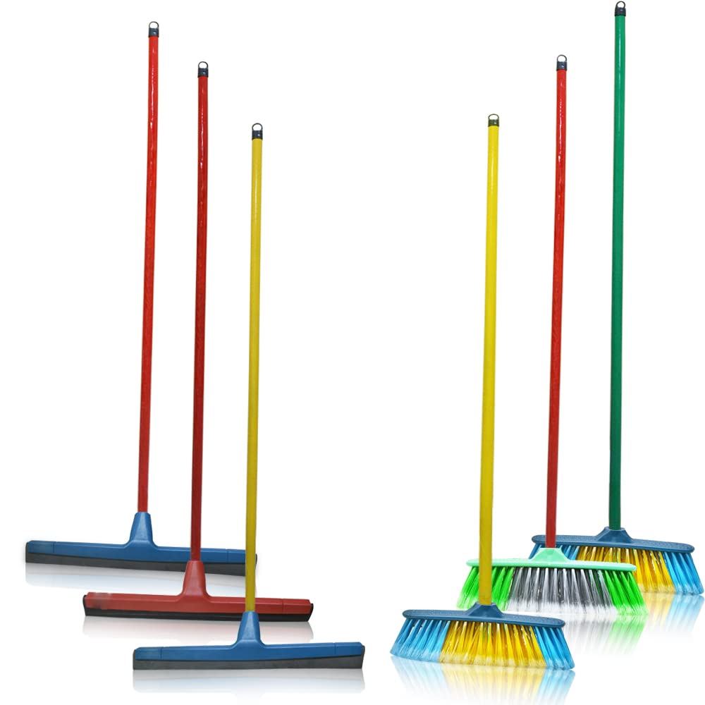 Cleaning Superstore Commercial Standard Long Handle Broom with Floor Wiper Squeegee, 120cm