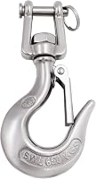 SHENGHUISS 304 Stainless Steel Clevis Slip Hook with Safety Latch & Swivel - 1400 lbs Capacity for Rigging, Towing, Crane & ATV Trailer