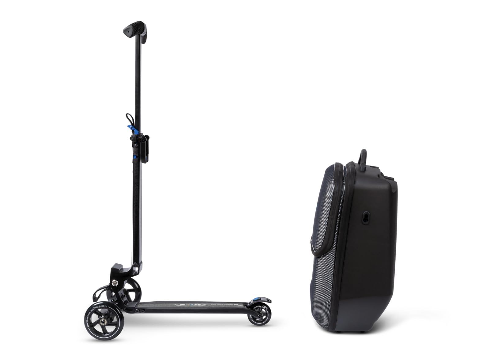 Micro® | Luggage 4.0 Maleta Patinete para jóvenes y Adultos | Equipaje de Mano | Capacidad 33L | Altura Ajustable | Plataforma Antideslizante de Aluminio | Viaje de Negocios, Aeropuertos