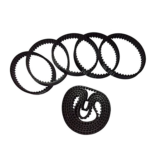 Bemonoc 10PCS 2GT Timing Belt 102-2GT-6 GT2 Rubber Conveyor Belt Length 102mm Width 6mm 51 Teeth in Closed Loop for 3D Printer