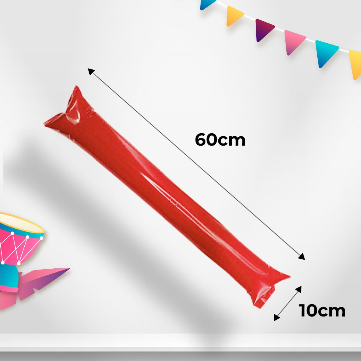 100 Coppie Bastoni Gonfiabili Rumorsoi FUN FAN - Riutilizzabili Per Feste E Eventi, Arancione