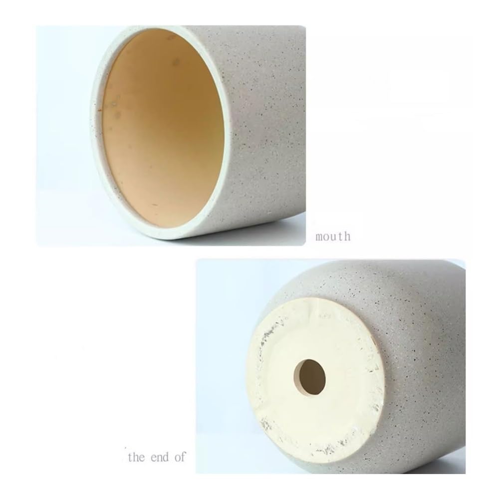 Doniczki, Ceramiczna duża doniczka do wnętrz i na zewnątrz, pojemnik z otworami drenażowymi