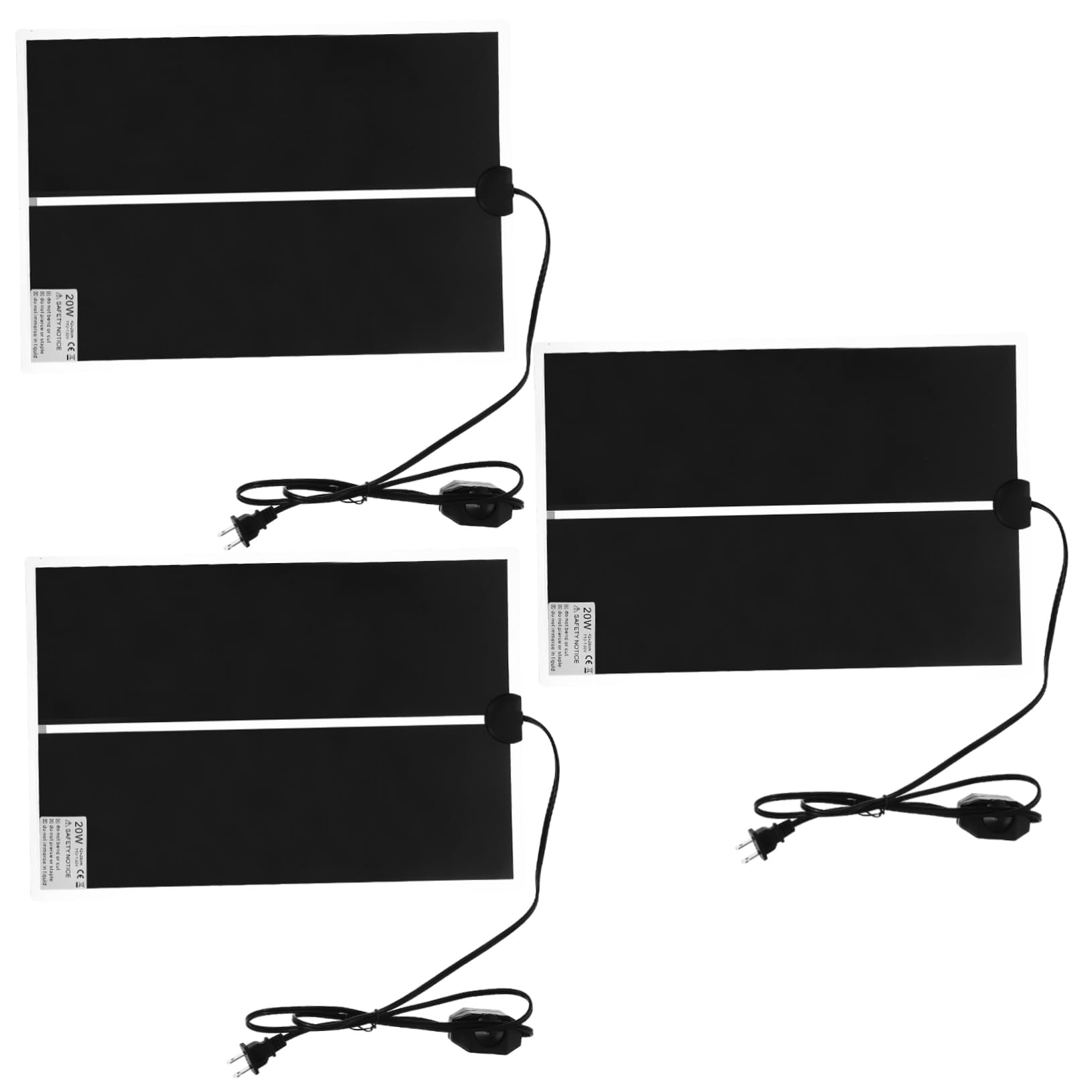 ifundom Terrarium Heating Pad Temperature Control for Reptiles 3 Pack Lizard Heat Mat Pad for Glass Containers 110v