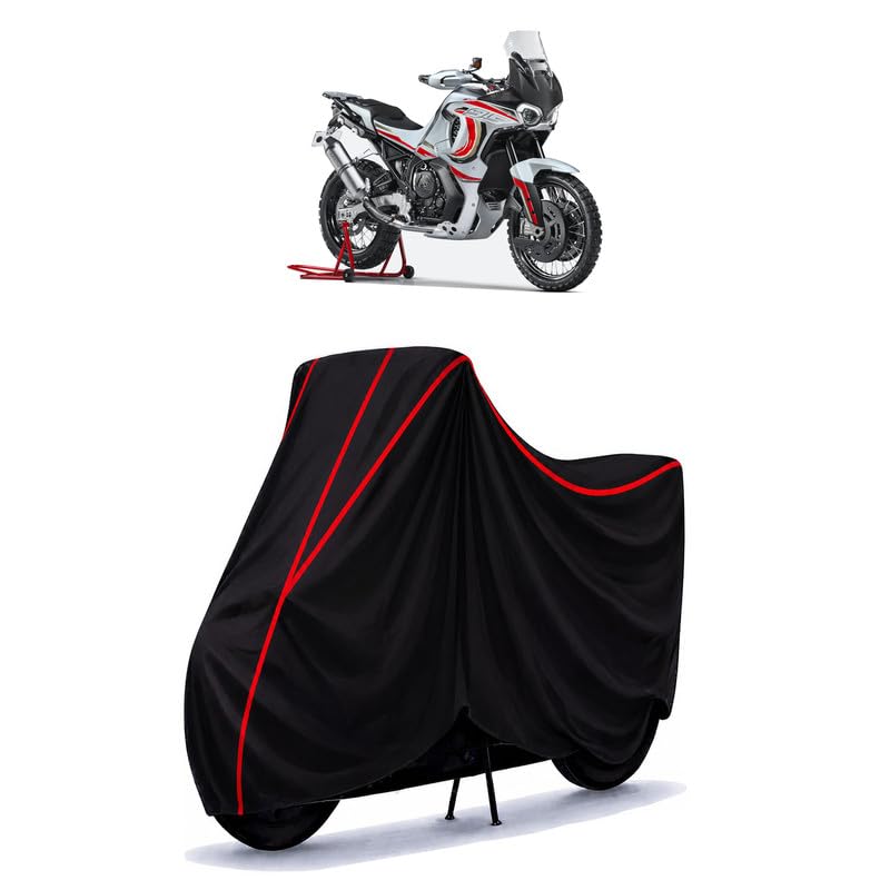 Image of MV Agusta LXP Water Resistant Bike Cover for All Motorcycles & Rain | Heavy Duty Taffeta Fabric | UV Protection, Dustproof, Scratchproof | All Weather Two Wheeler Body Cover with Elastic Bottom