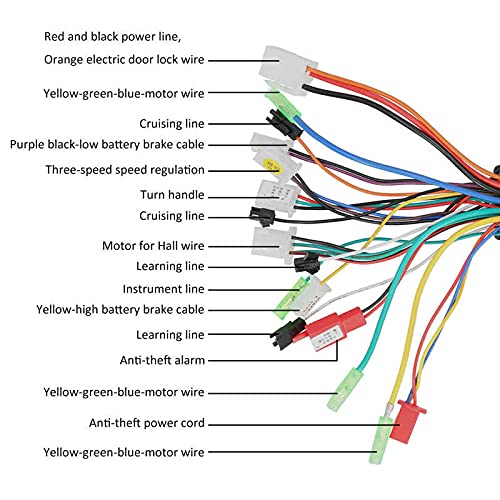 Centralina Monopattino Elettrico Regolatore motore brushless 48-64V 350W Regolatore motore brushless sinusoidale Muto bicicletta elettrica Regolatore motore brushless intelligente completo Brushless M