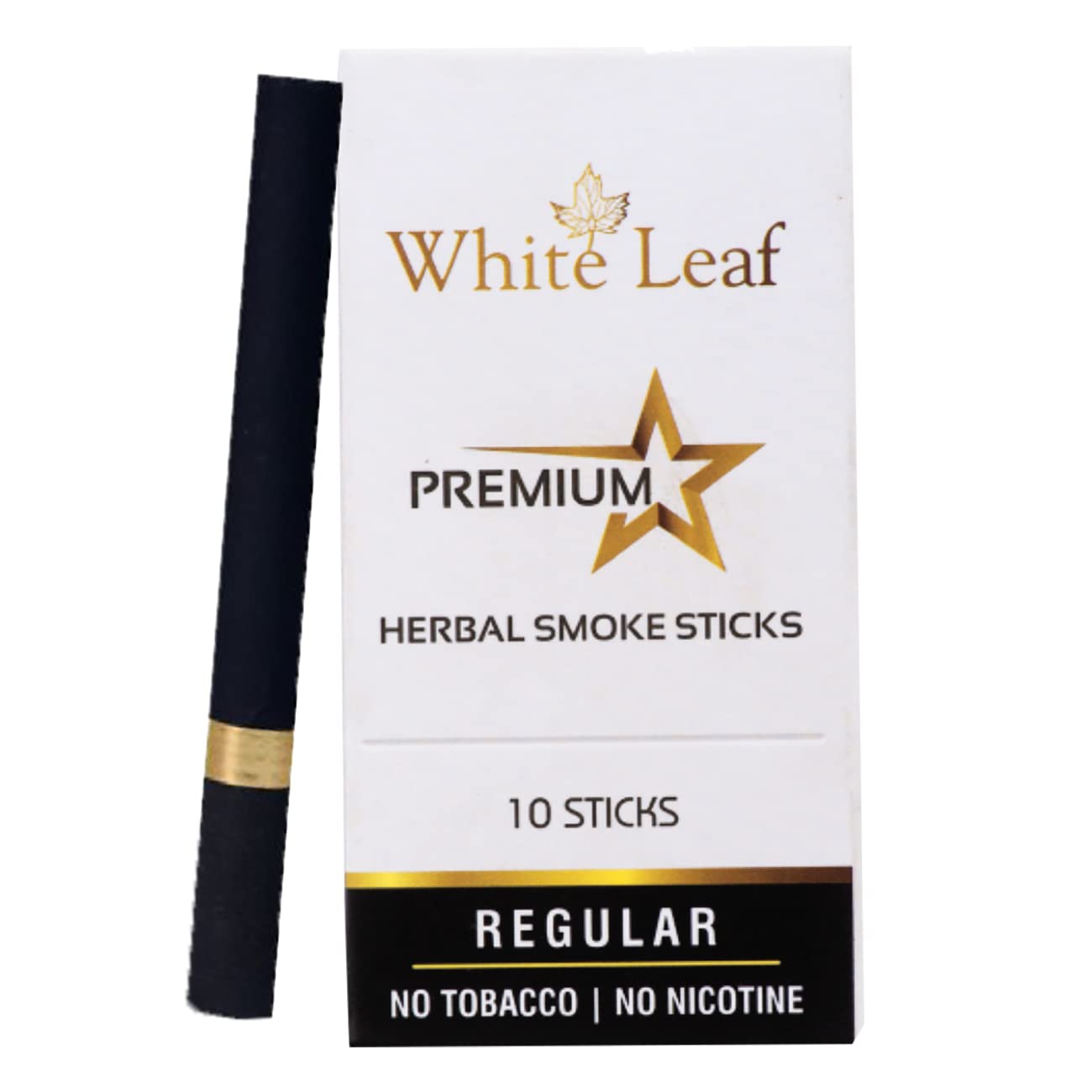 Buy White Leaf Premium Herbal Smokes Cigarettes - Tobacco and Nicotine Free  (Regular Flavored 10 Pack Of 100 Smoke) Online at Low Prices in India