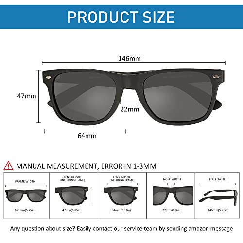 Polarized Sunglasses for Men Women Round Retro Classic Fashion Eyewear UV400 Sun Glasses for Sports 3 Packs2
