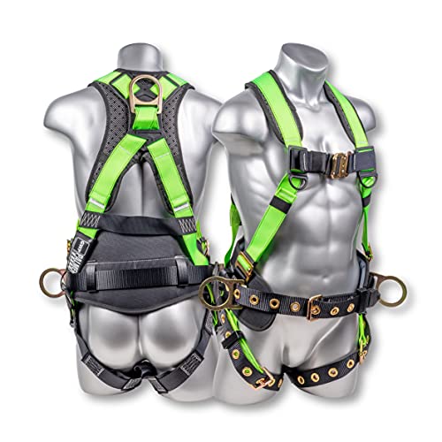 Image of Palmer Safety Hammerhead 5pt Safety Harness Back Padded, QCB Chest, Tongue Buckel Legs Straps, Back & Side D-Rings