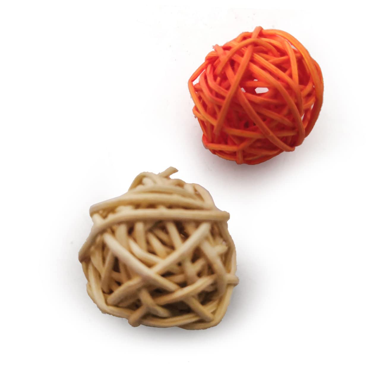 Mipcase 18pezzi Giocattoli Legno Per Roditori e Uccelli Gioco Masticabile Sicuro Per Criceti Conigli e Pappagalli Design Con Tavoletta Bastoncini e Pallina Di Rattan Per Intrattenimento e