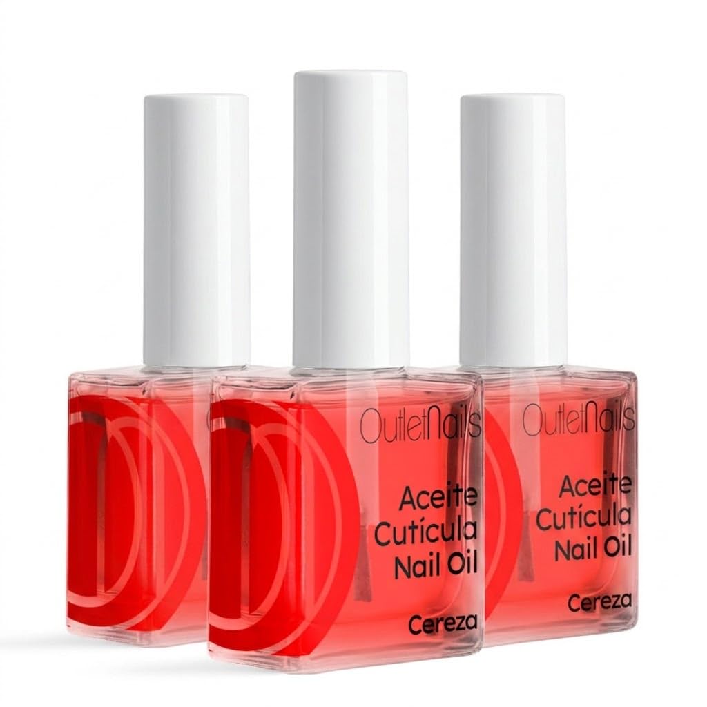 3 x Oli di cuticole – Ciliegia 15 ml / Ideal per unghie / French Manicure / Nail Oil