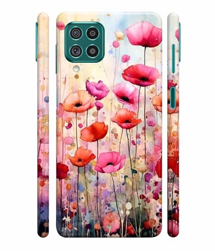 Image of Printed Hard Back Case Cover & Compatible for Samsung Galaxy F62 / Samsung Galaxy M62 | Vintage Flower Art (Multicolor) - D1183