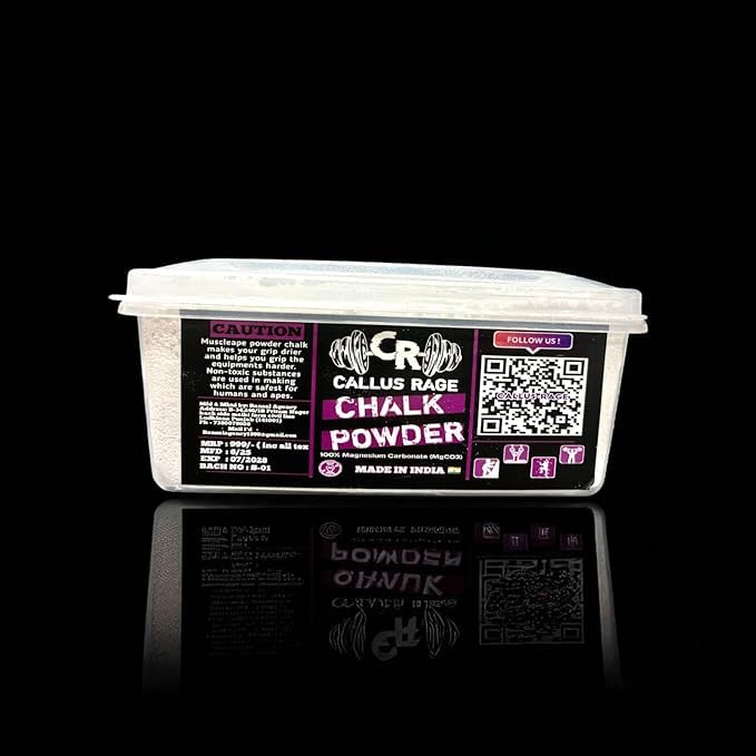 Image of Callus Rage Chalk Powder 100g | 100% Magnesium Carbonate | Grip Enhancer for Weightlifting Climbing Crossfit Gymnastics Pole Dancing