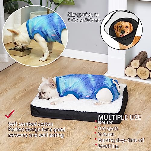 Image of Recovery Suit for Dogs,Dog Cone Alternative Zipper Surgery Suit Female Spay,Soft Dog Surgery Suit for Anti Licking,Breathable Surgical Suit for Dogs Female Spay