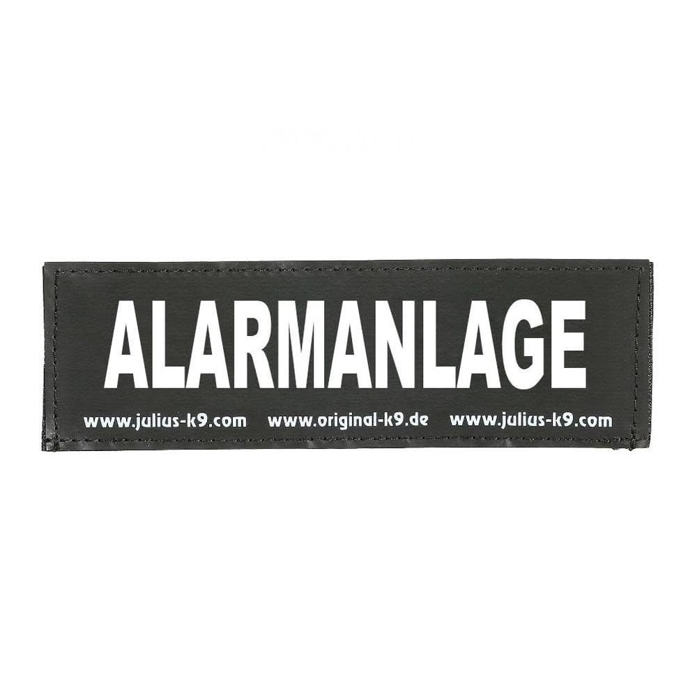 Interchangeable Patches, 1 pair, Alarmanlage, Black, Size: Large