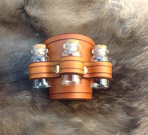 Leather Potion Vial Cuff Bracelet Wristband Bracer Vambraces Cosplay Steampunk