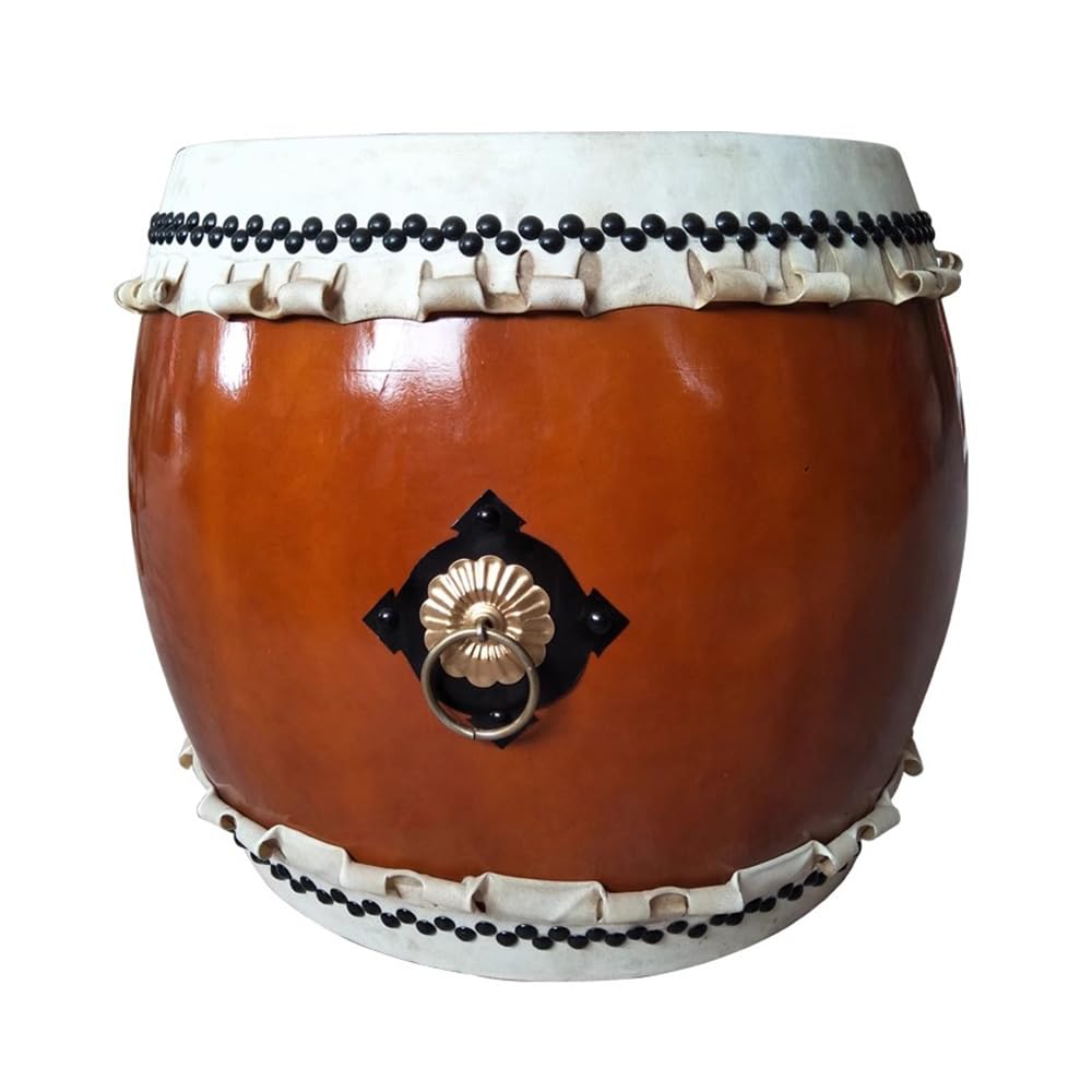 Orange Japanische Geistertrommel, Gekräuselte Randtrommeln Mit Stand, Festival Percussion Instrument, Laute Stimme,40CM