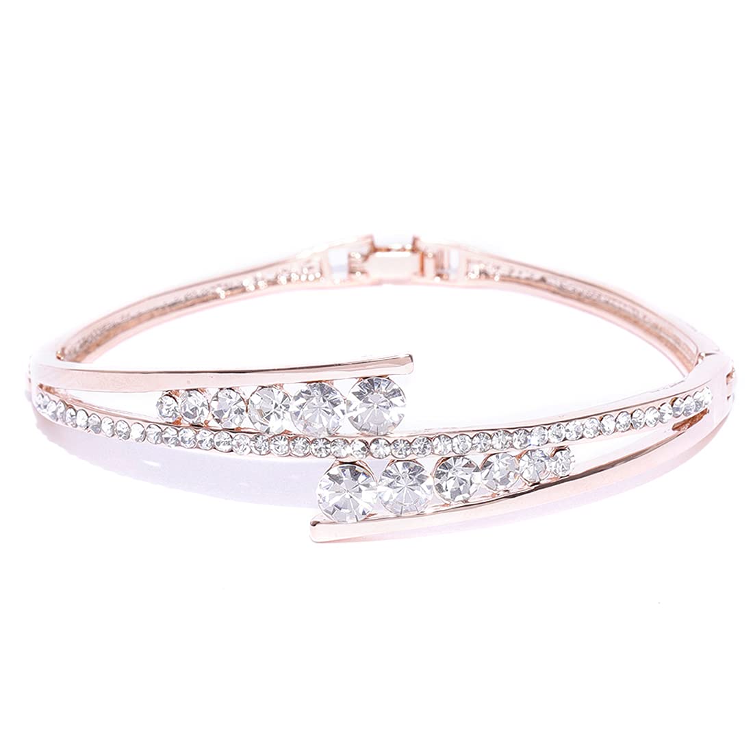Jewels Galaxy Luxuria Elegant AAA CZ Rose Gold Plated Brilliant Charm Bracelet Jewellery For Women & Girls (MYN-BNGS-17126) (B091YH5T5Y) Amazon Price History, Amazon Price Tracker