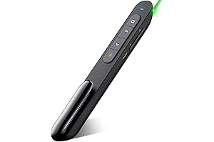 DinoFire Bluetooth Green Laser Pointer USB Rechargeable Presentation Remote with Dual Modes