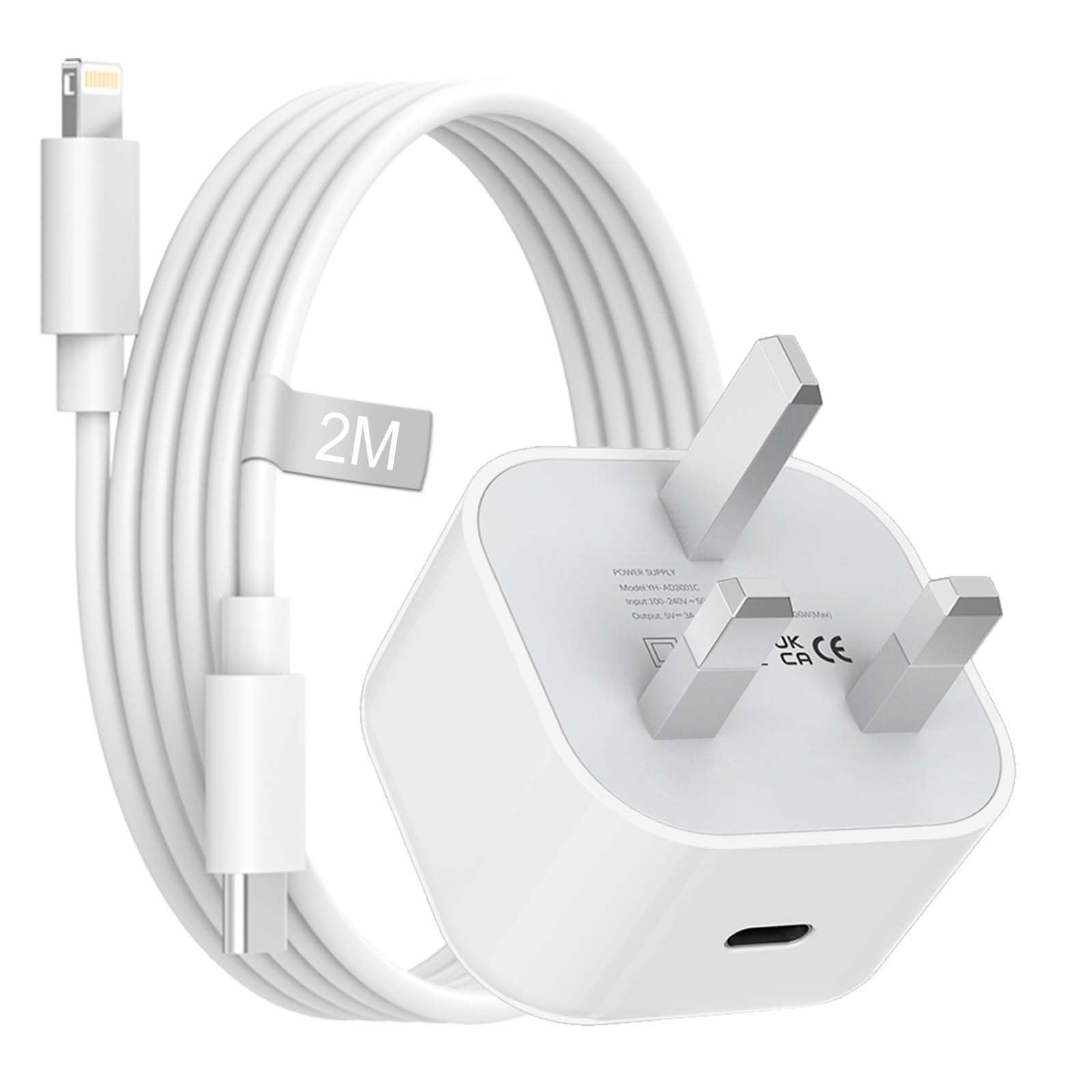 iPhone Charger Fast Charge, 20W Fast iPhone Charger Plug and Cable 2M [Apple MFi Certified], i Phone Charger Cable and USB C Fast Charger Plug Power Adapter for iPhone 14 13 12 11 Pro Max/Mini/XS/SE/8